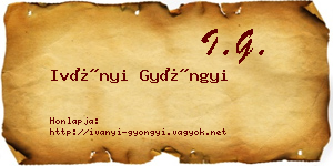 Iványi Gyöngyi névjegykártya