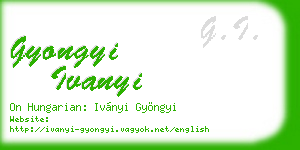 gyongyi ivanyi business card